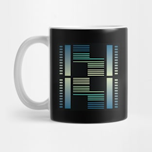 “Dimensional Levels” - V.3 Blue/Green - (Geometric Art) (Dimensions) - Doc Labs Mug